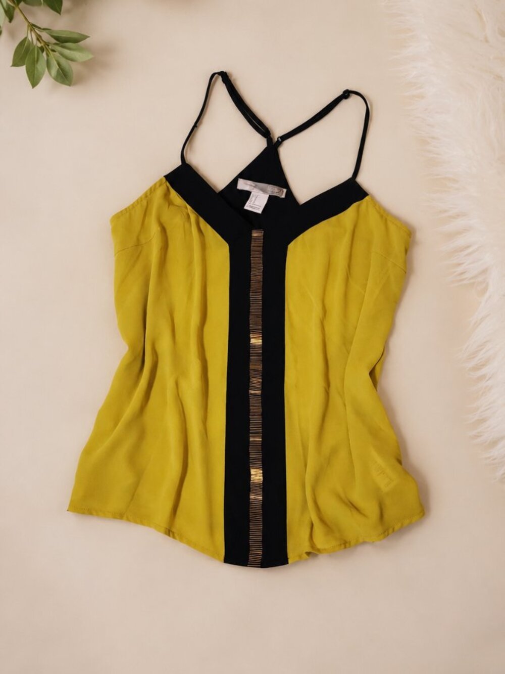 Forever 21 tank top blouse millennial black green blouse